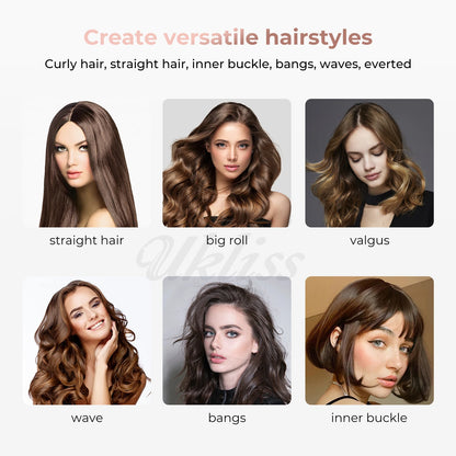 Thermal Brush Heated Curling Iron Brush 32Mm round Brush Ceramic Hair Curler Roller Volumizing Brush Curling Comb Styling Tools