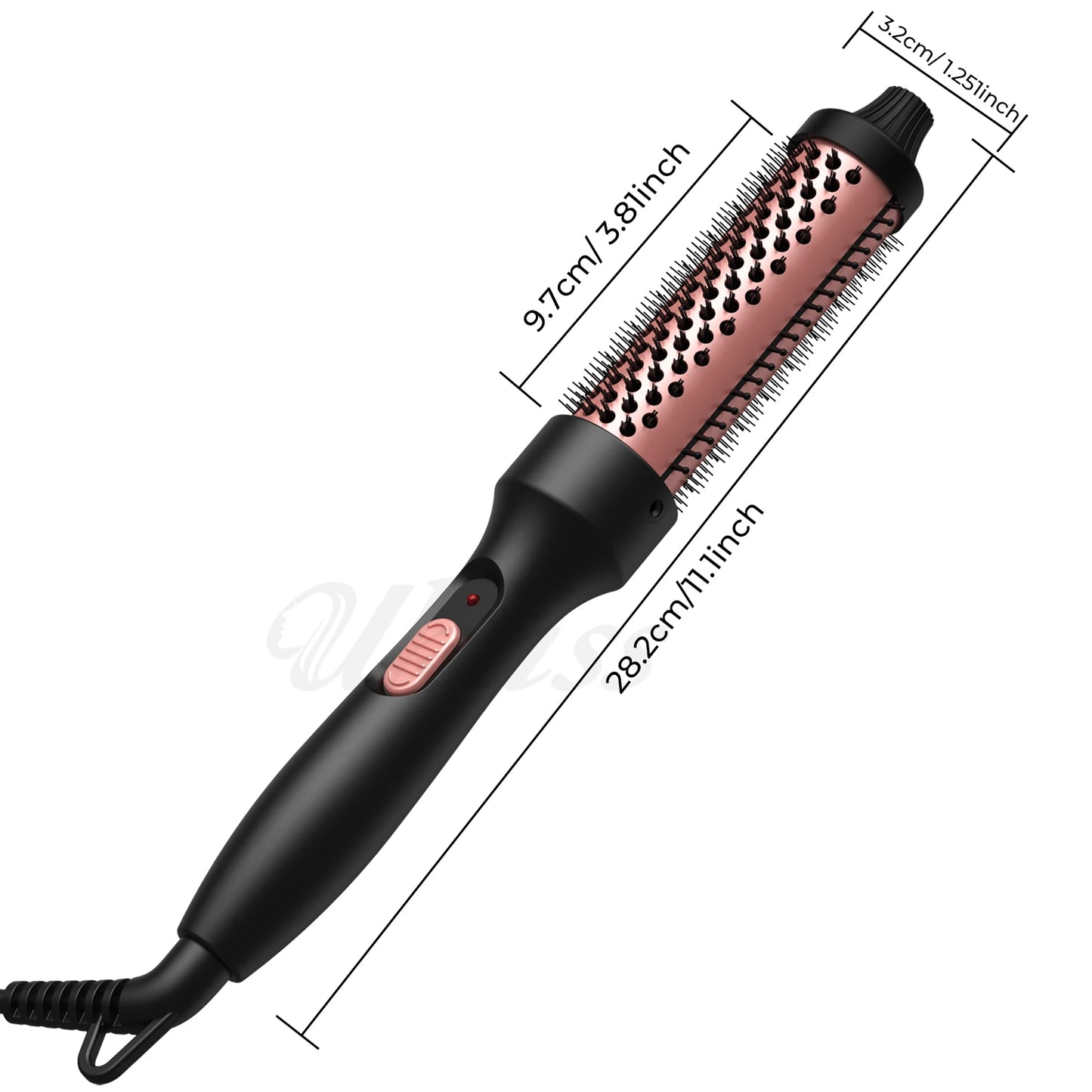 Thermal Brush Heated Curling Iron Brush 32Mm round Brush Ceramic Hair Curler Roller Volumizing Brush Curling Comb Styling Tools